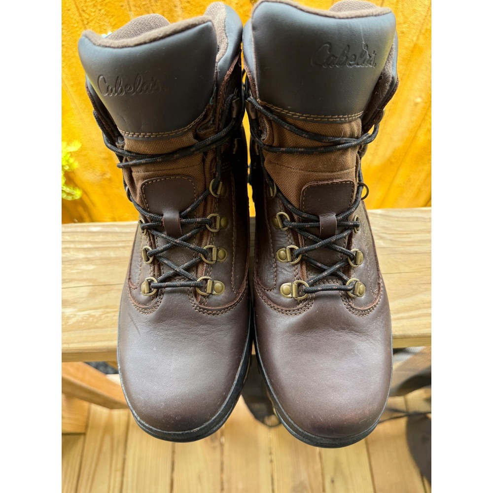 Cabelas Gore-Tex Waterproof Leather Hiking Boots Mens 11.5 EE Brown 81-9600